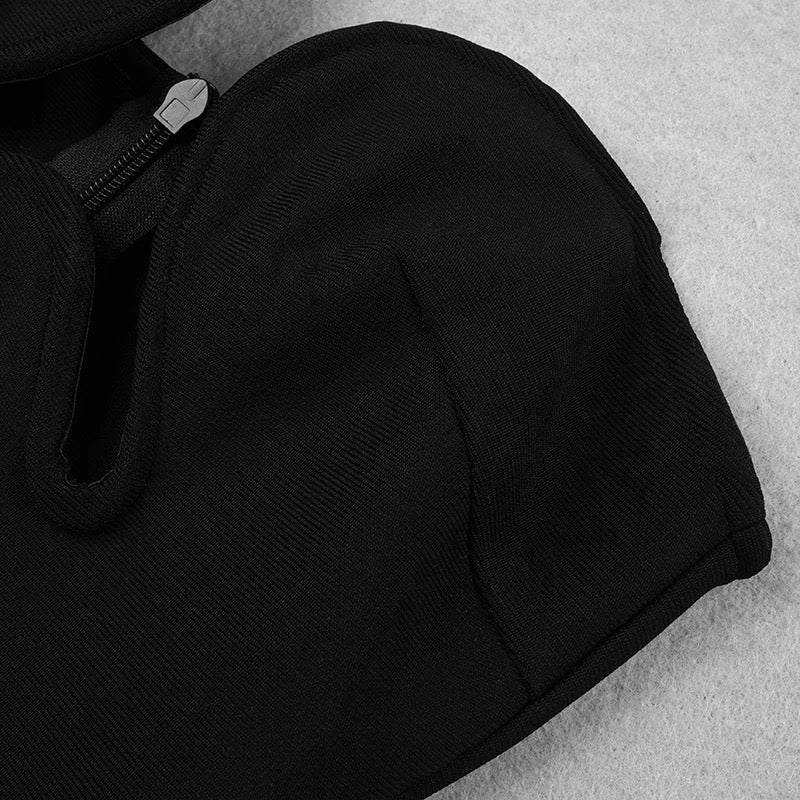 שמלת סטרפלס שחורה